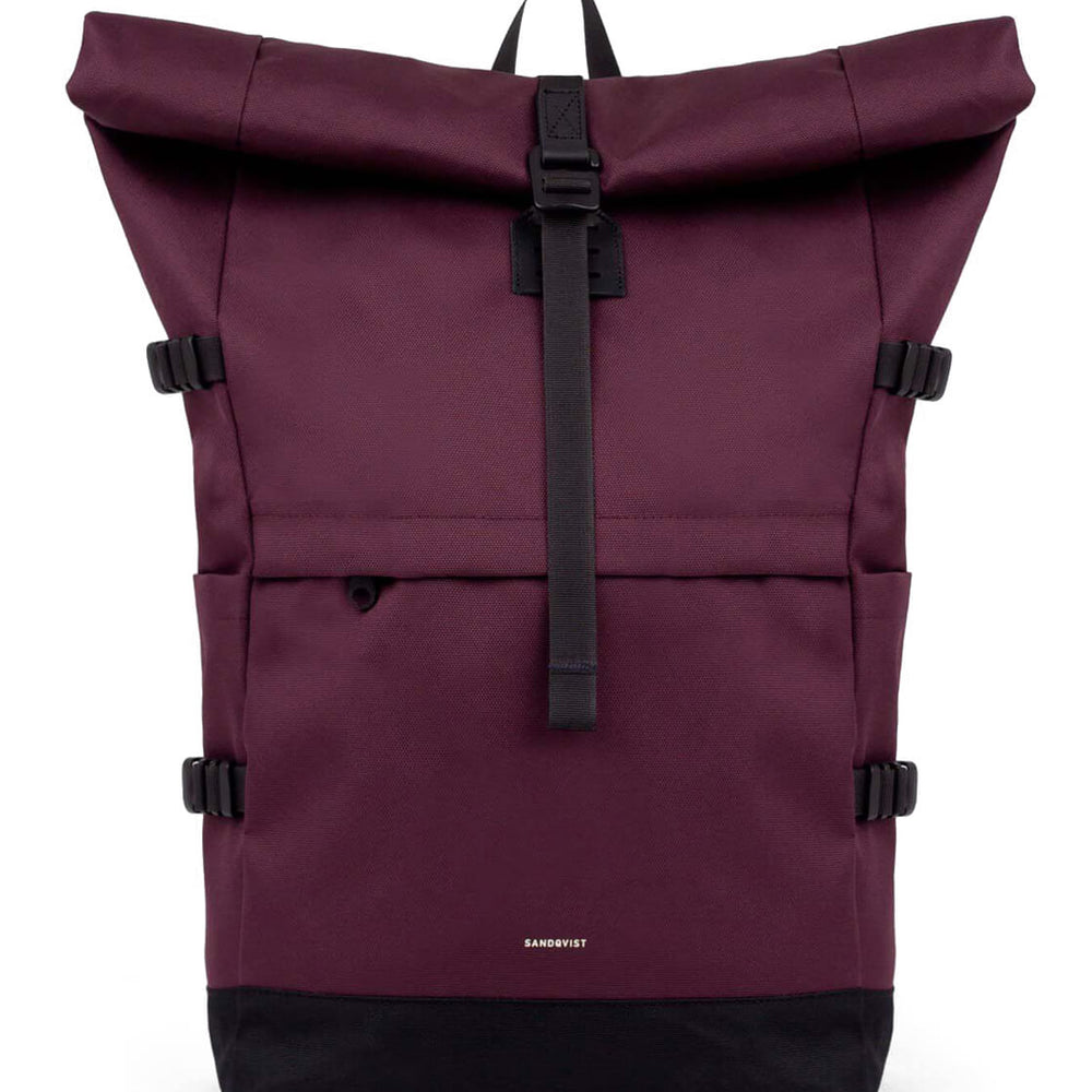 Sandqvist Backpack Rolltop L Icon red cabernet