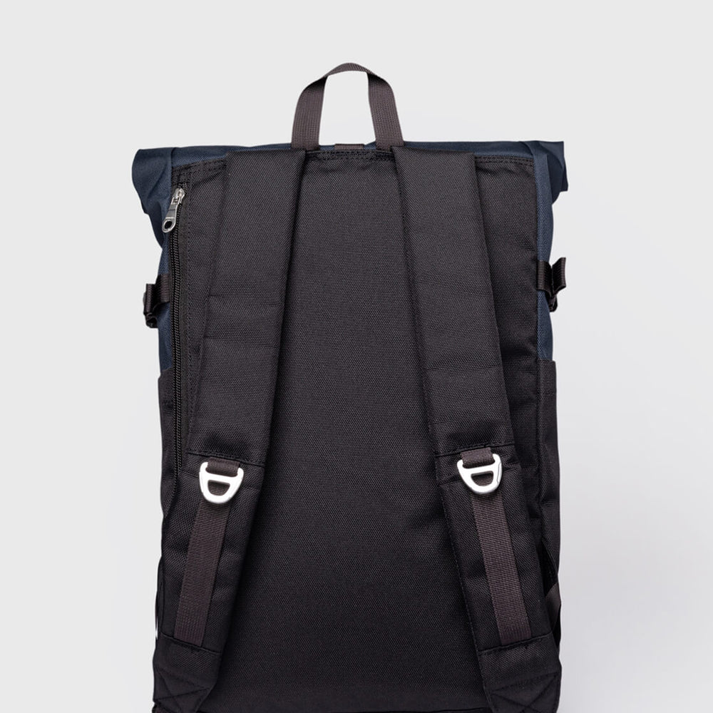 
                      
                        Sandqvist Backpack Rolltop M Icon blue multi black/navy with black leather
                      
                    
