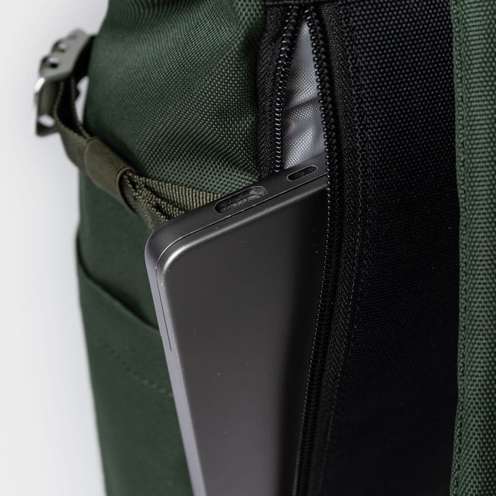 
                      
                        Sandqvist Backpack Rolltop M Icon green dawn with dark brown leather
                      
                    