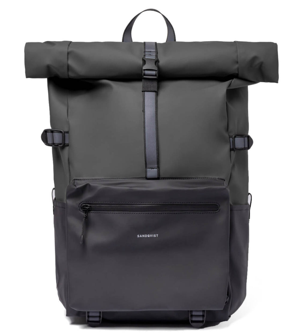 Sandqvist Backpack Ruben 2.0 grey multi dark/black