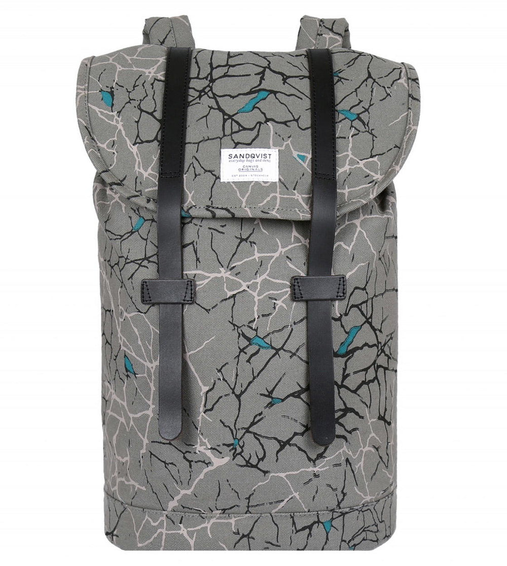 Sandqvist Backpack Stig grey marble print