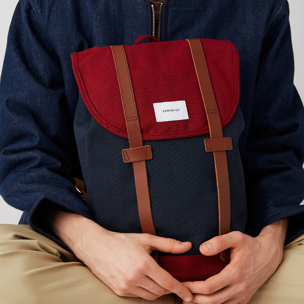 
                      
                        Sandqvist Backpack Stig multi blue/burgundy
                      
                    