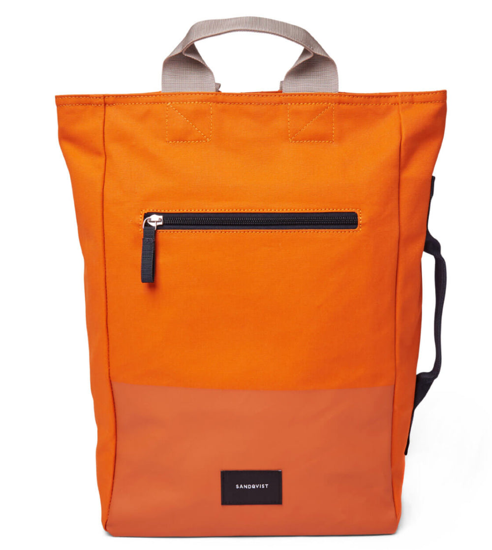 Sandqvist Backpack Tony Vegan orange burnt with coating