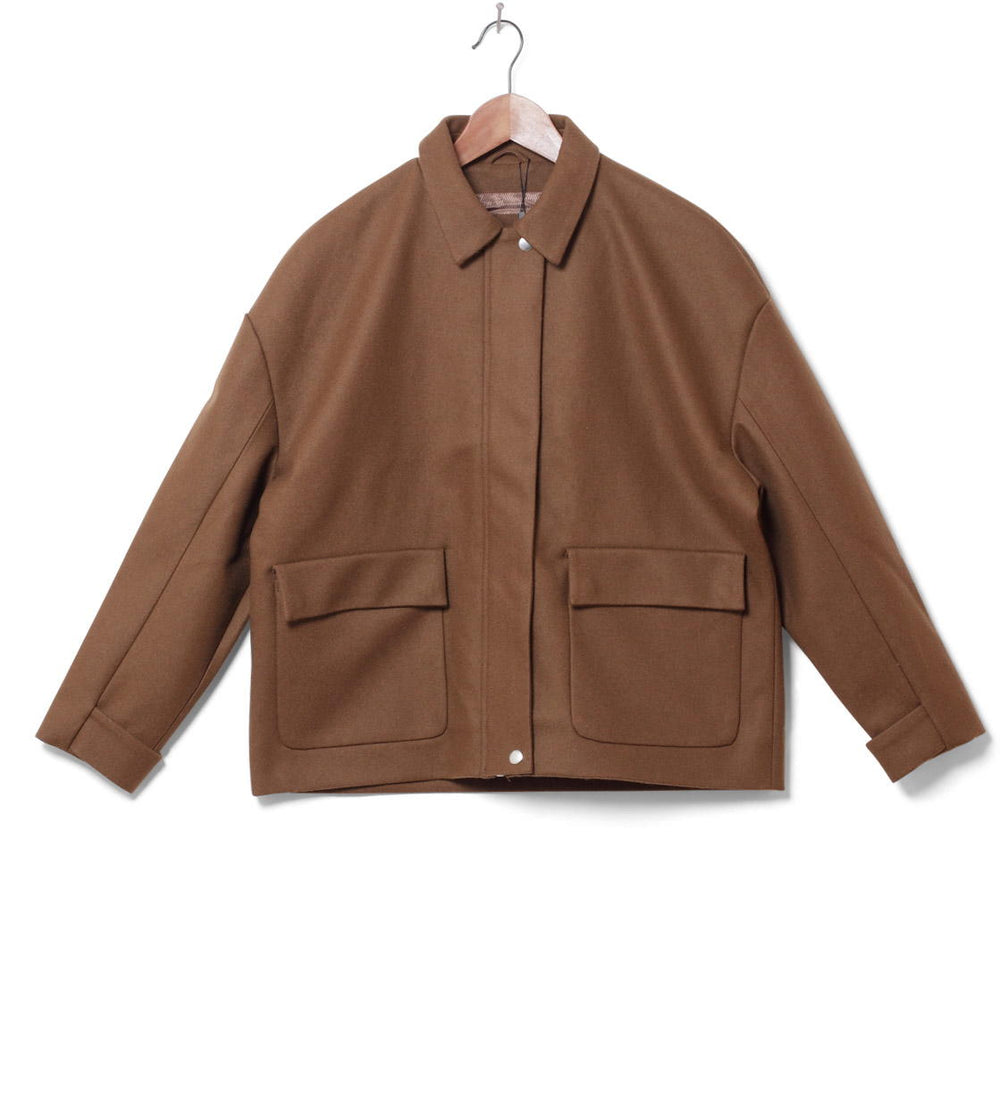 Selfhood W Coat 77060 brown khaki