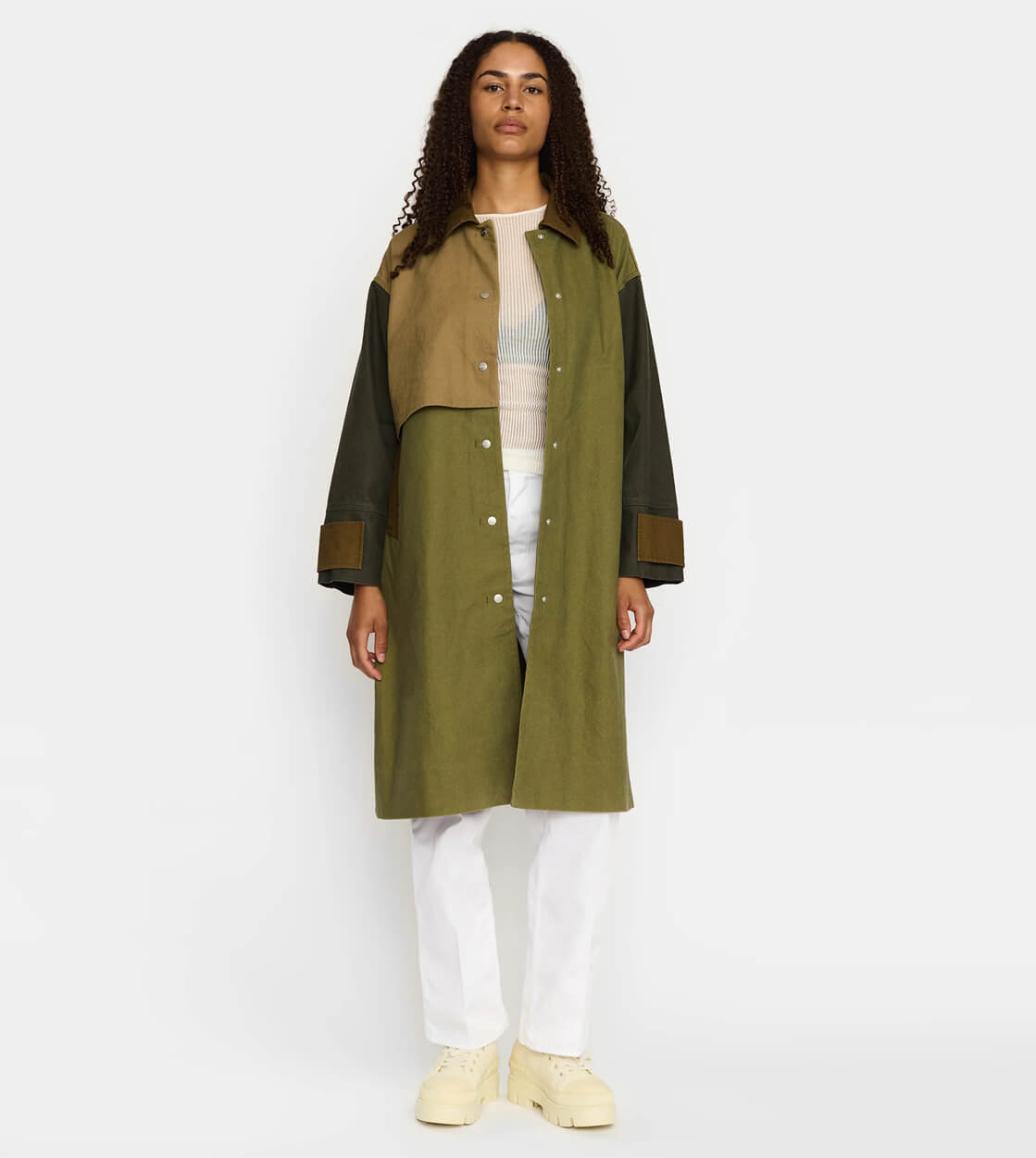 Selfhood W Coat Block 77350 green army