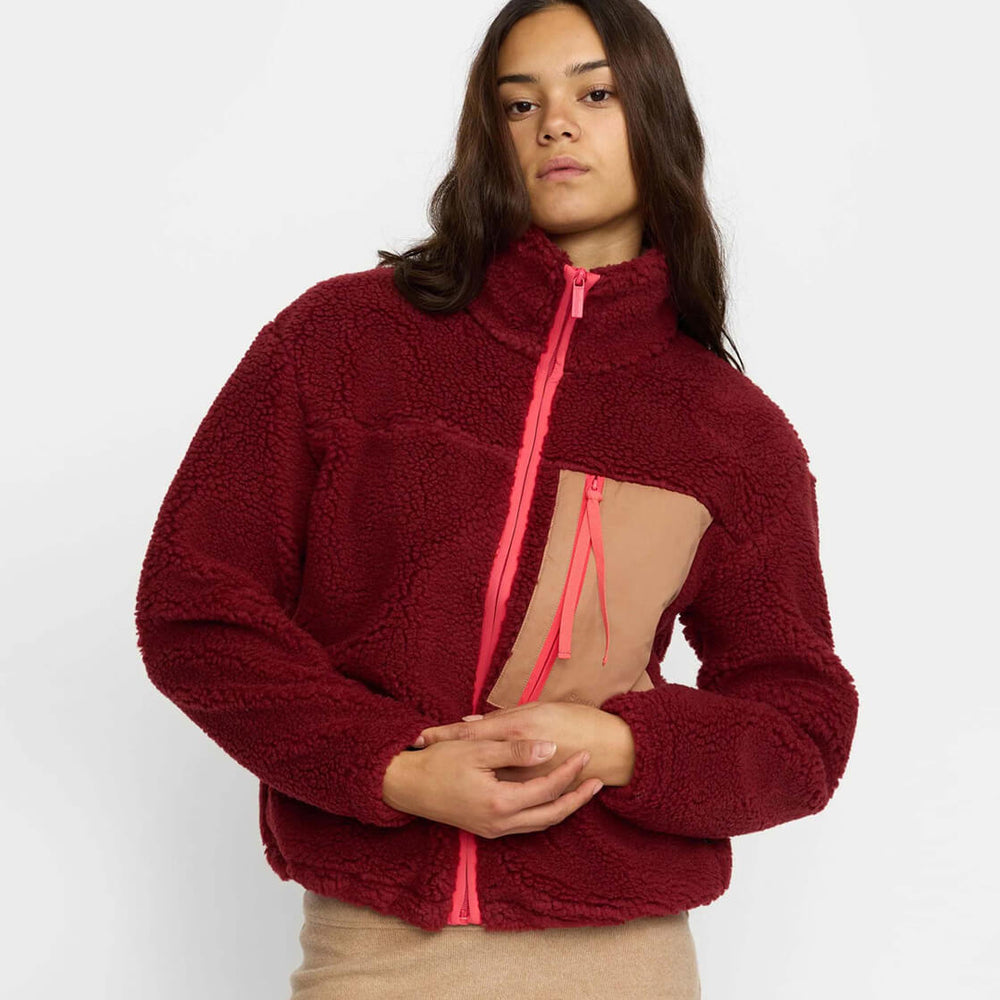 Selfhood W Jacket 77284 Teddy red burgundy