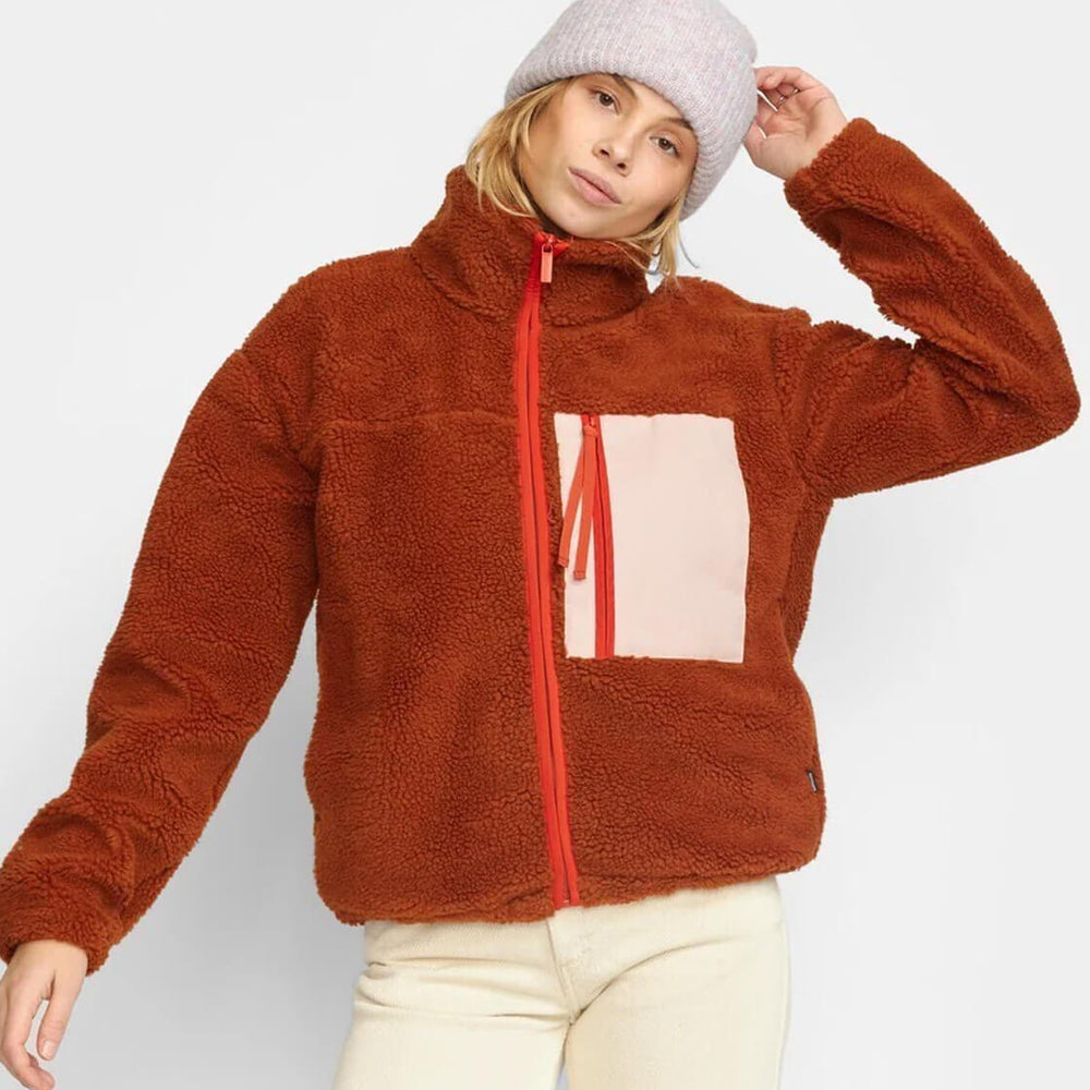 Selfhood W Jacket Teddy Pocket red rust