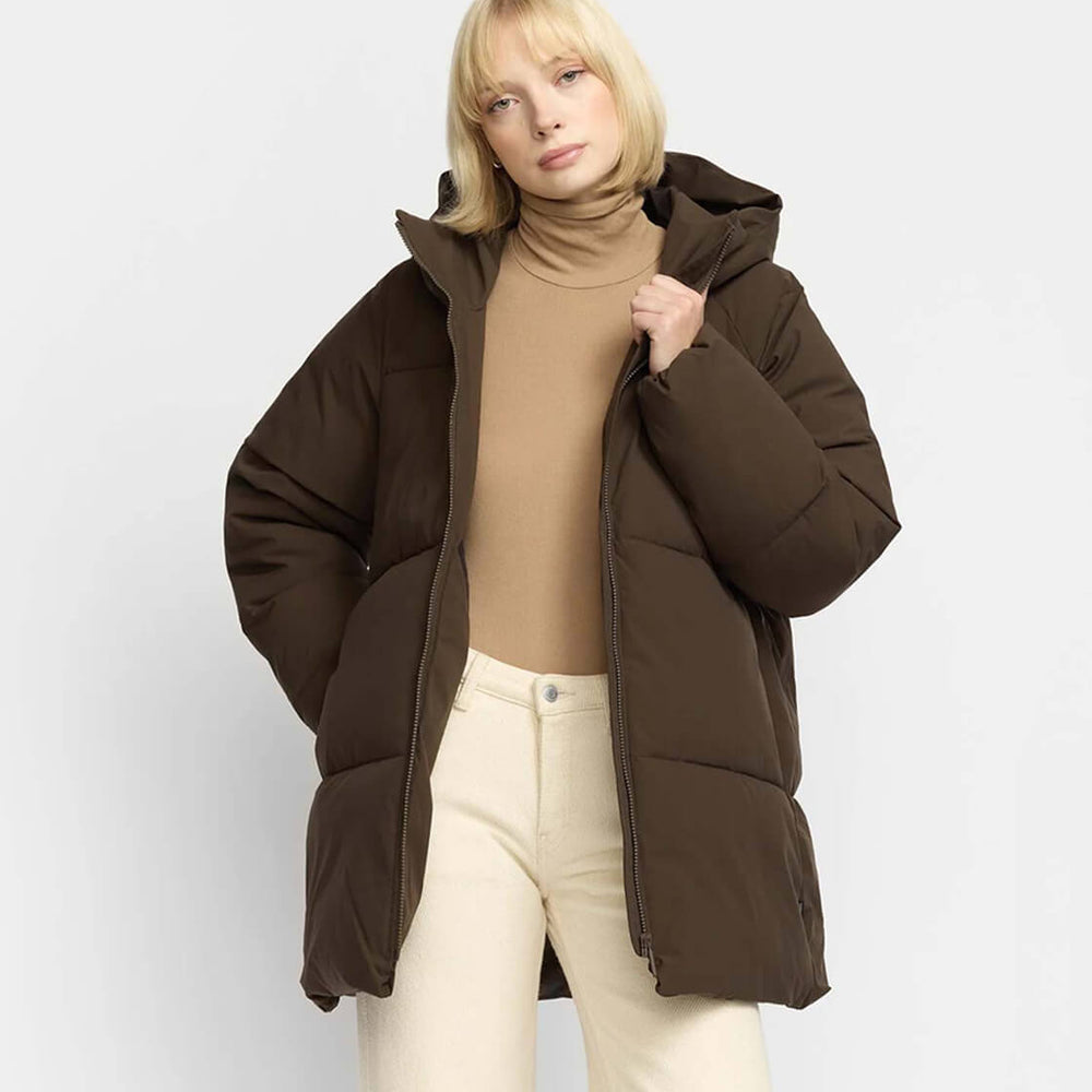 Selfhood W Winterjacket 77294 brown dark