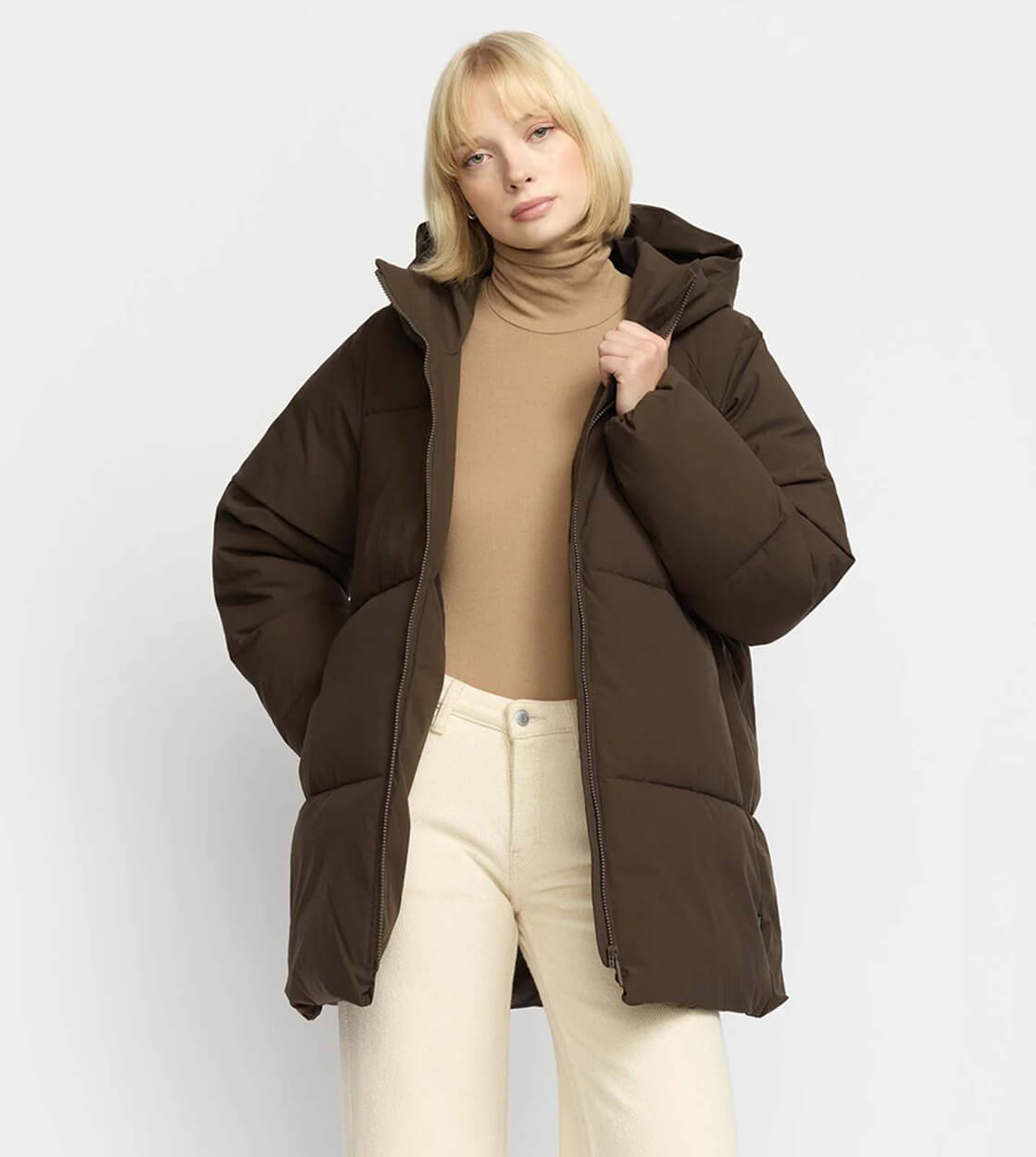 Selfhood W Winterjacket 77294 brown dark