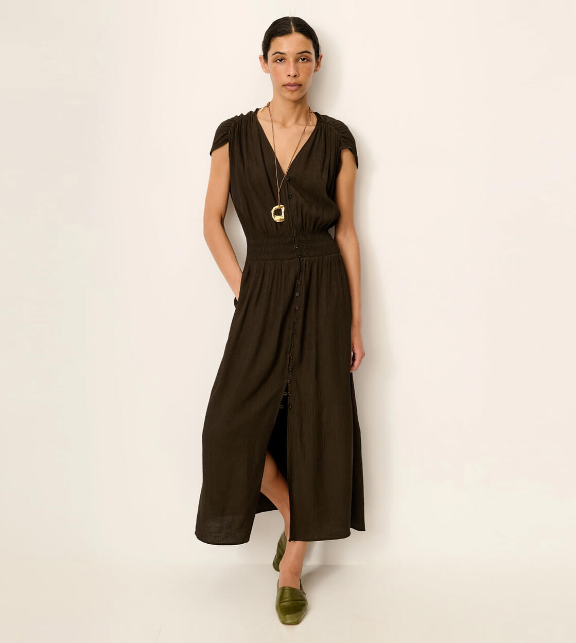 Sessun W Dress Galiane brown umbra