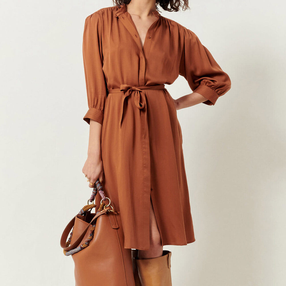 Sessun W Dress Loveleen brown sienna blush