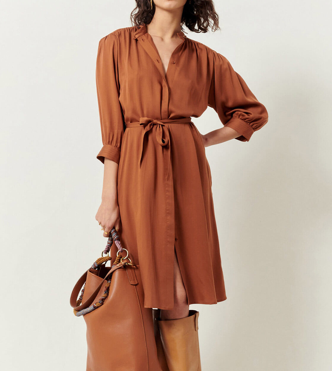 Sessun W Dress Loveleen brown sienna blush