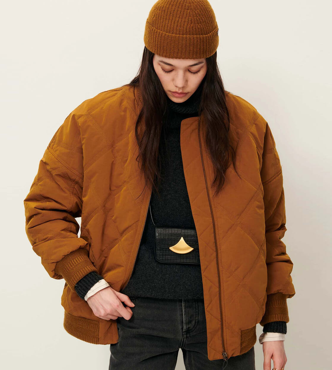 Sessun W Jacket Coal River brown bronze