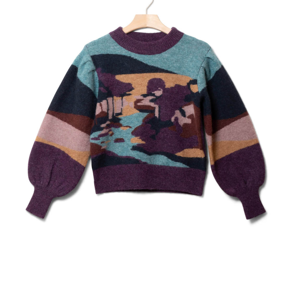 Sessun W Knit Lordwood multi bloom wood