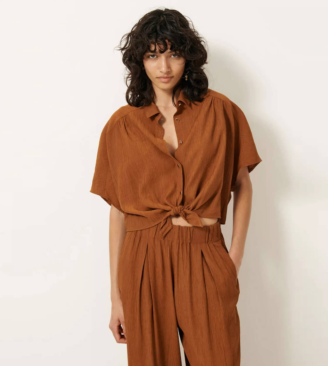 Sessun W Shirt Alfassa brown caramel