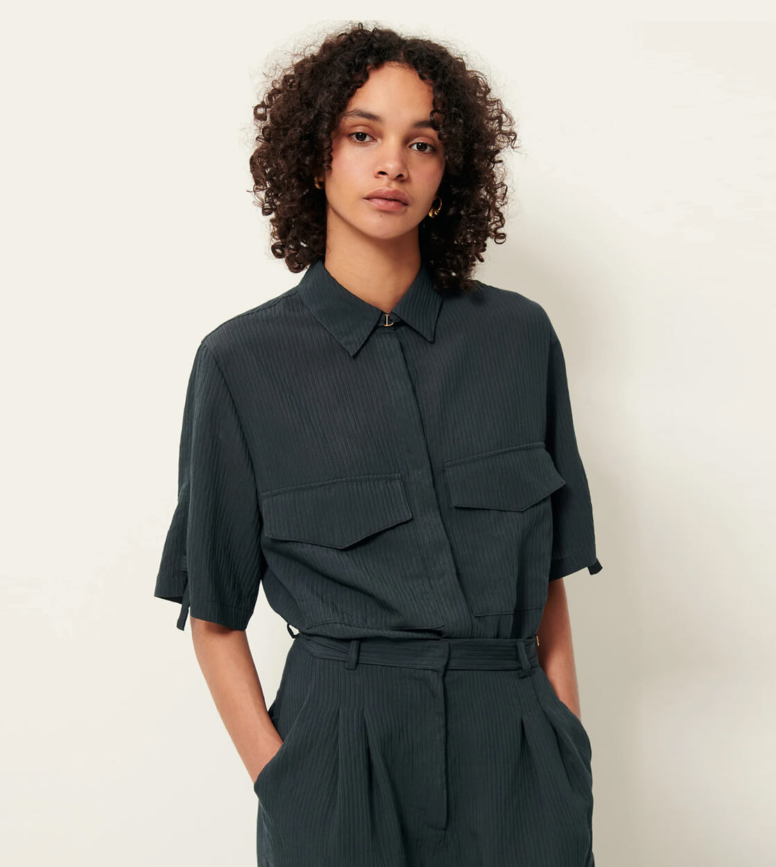 Sessun W Shirt Simonin green smoke