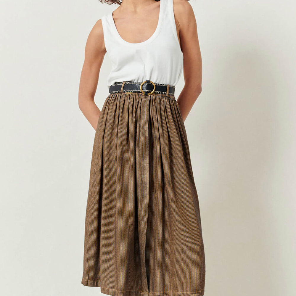 Sessun W Skirt Massari brown amber blue