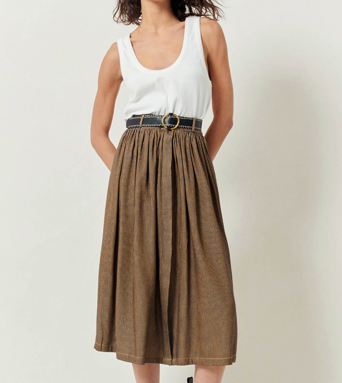 Sessun W Skirt Massari brown amber blue