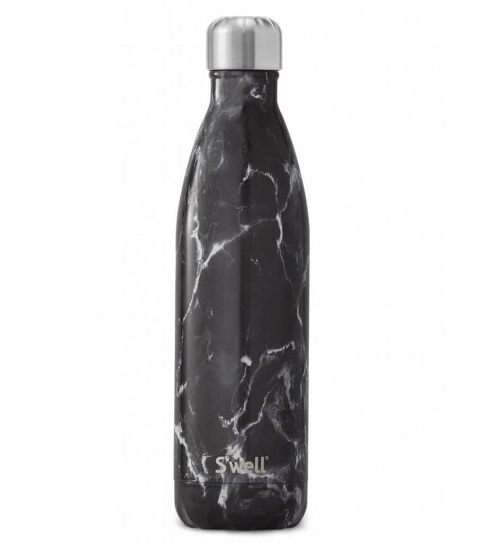 Swell Water Bottle LG black elements marble