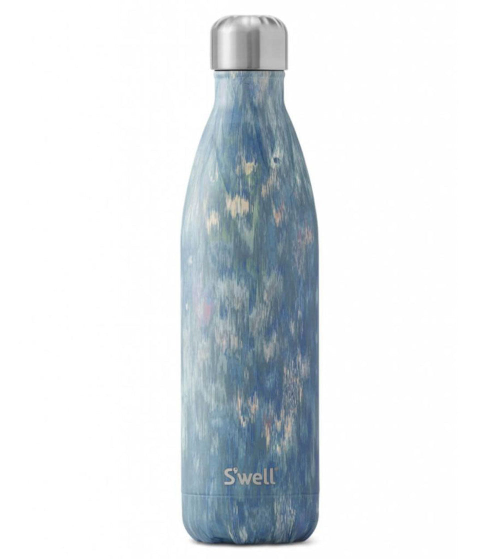 Swell Water Bottle LG blue painted poppy