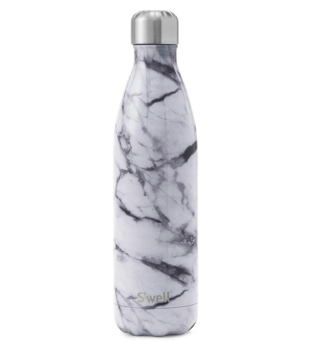 Swell Water Bottle LG grey elements white marble