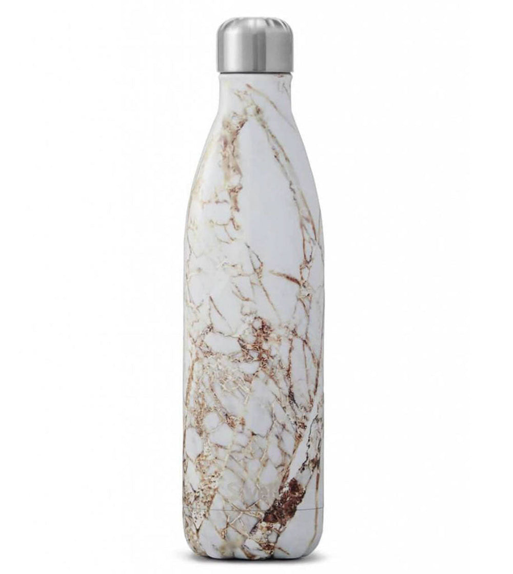 Swell Water Bottle LG white elements calacatta gold
