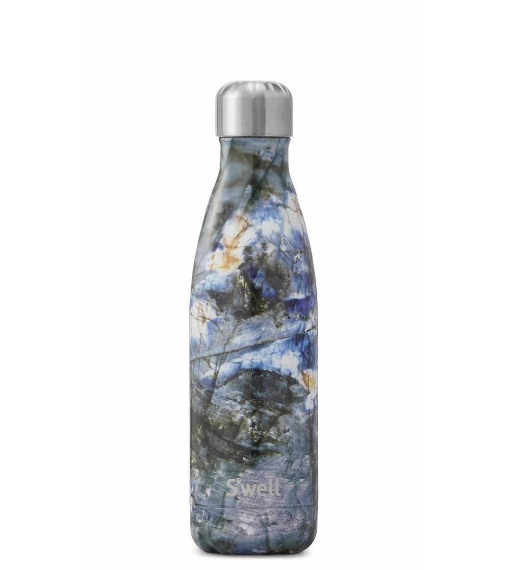 Swell Water Bottle MD green elements labradorite