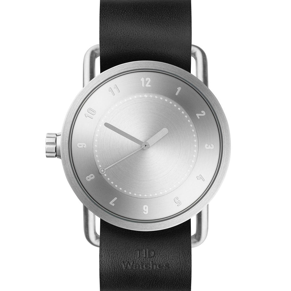 TID Watch No.1 Steel black leather/silver silver