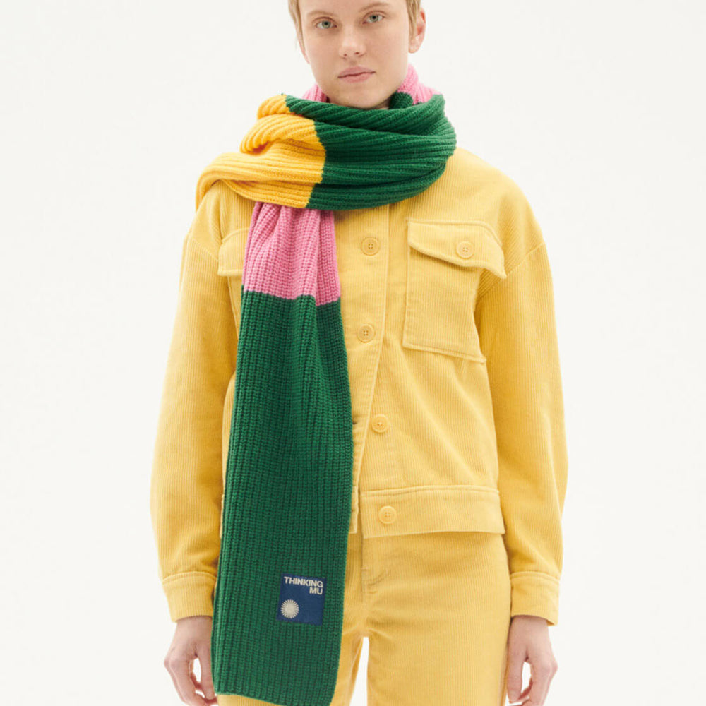 Thinking Mu Scarf Ghede yellow art