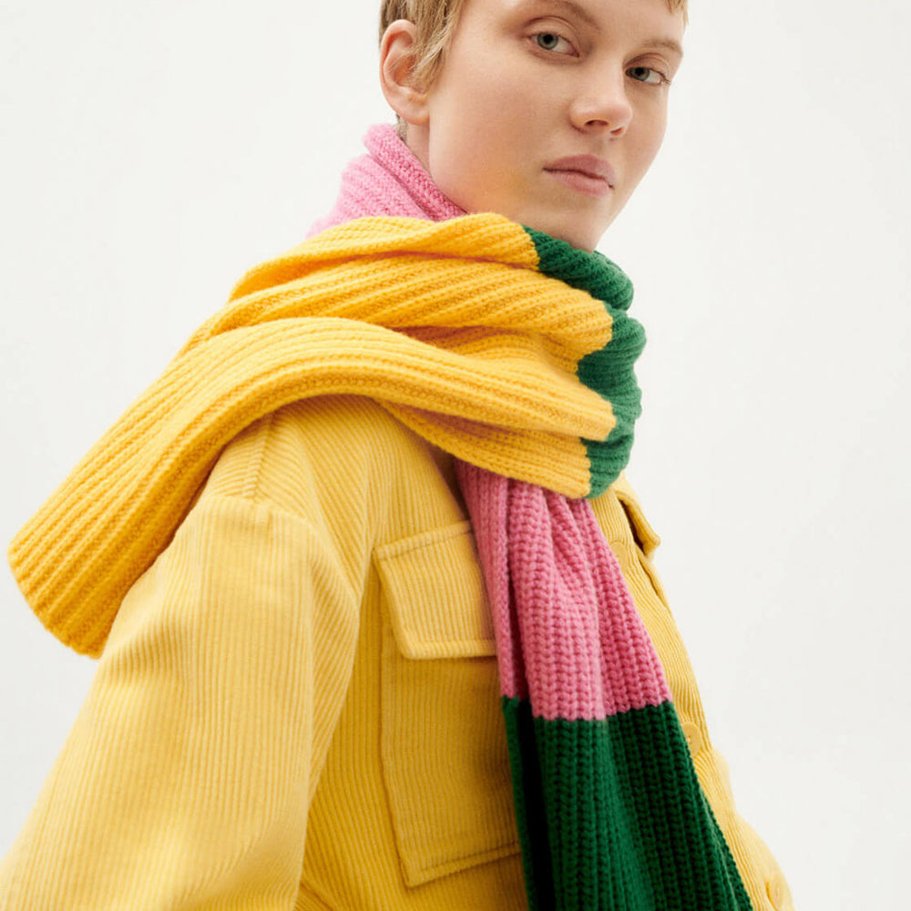 
                      
                        Thinking Mu Scarf Ghede yellow art
                      
                    