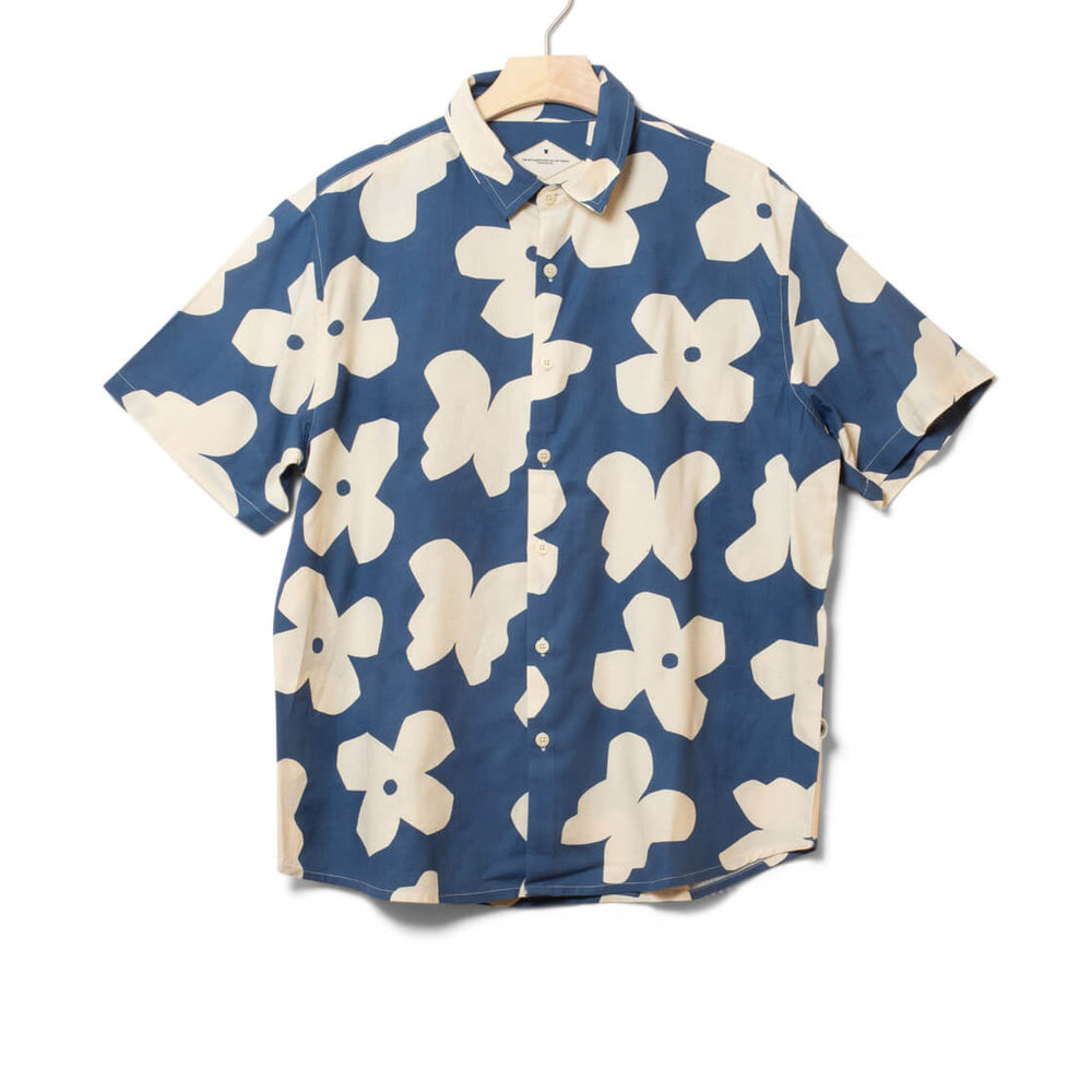 Thinking Mu Shirt SS Tom blue butterfly