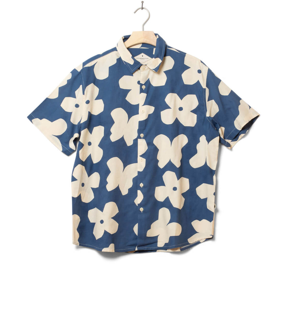 Thinking Mu Shirt SS Tom blue butterfly