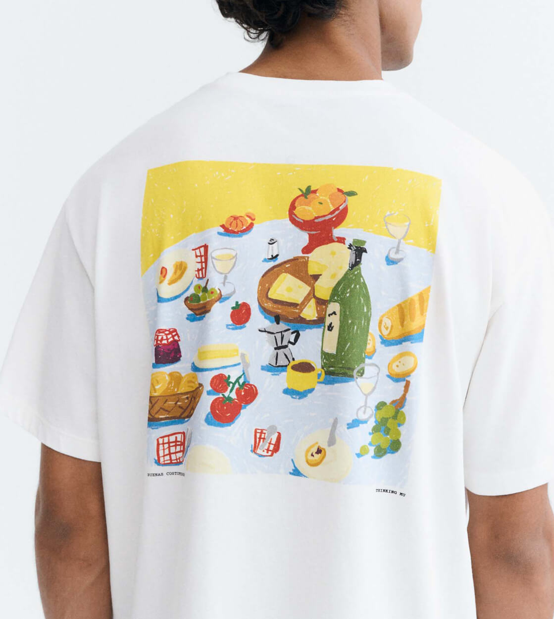 Thinking Mu T-Shirt Aaron white costumbres