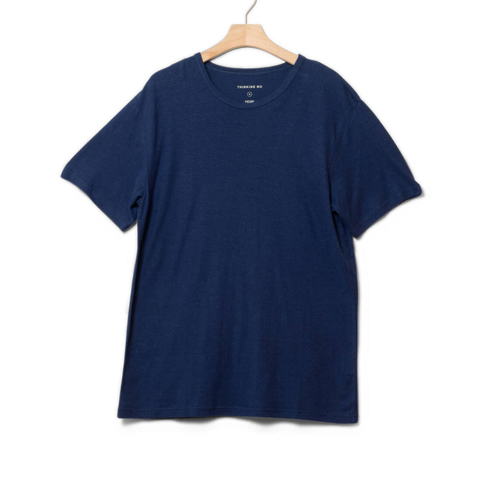 Thinking Mu T-Shirt Hemp blue night