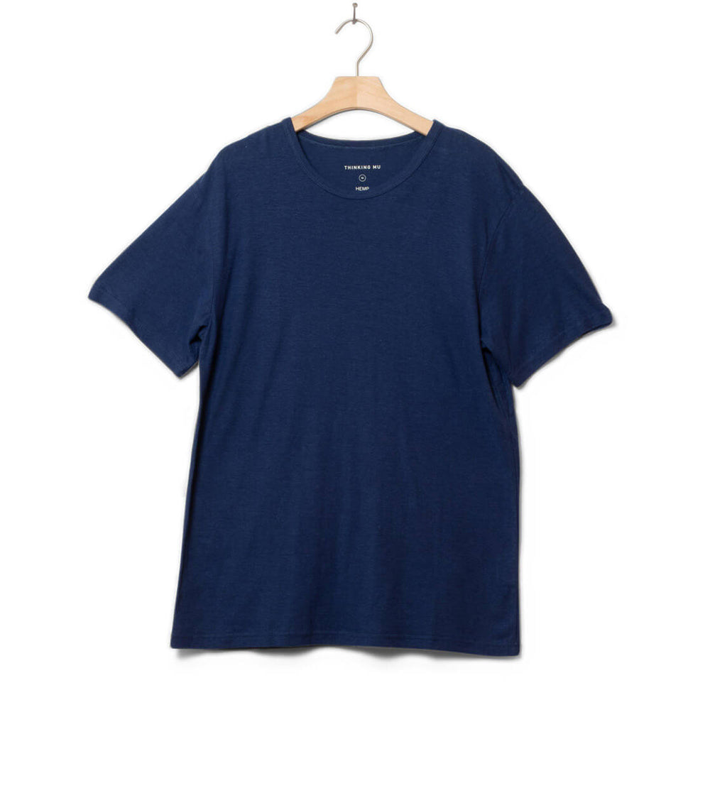 Thinking Mu T-Shirt Hemp blue night