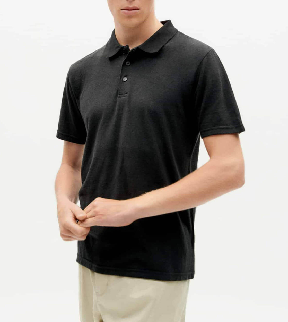 Thinking Mu T-Shirt Polo Hemp black