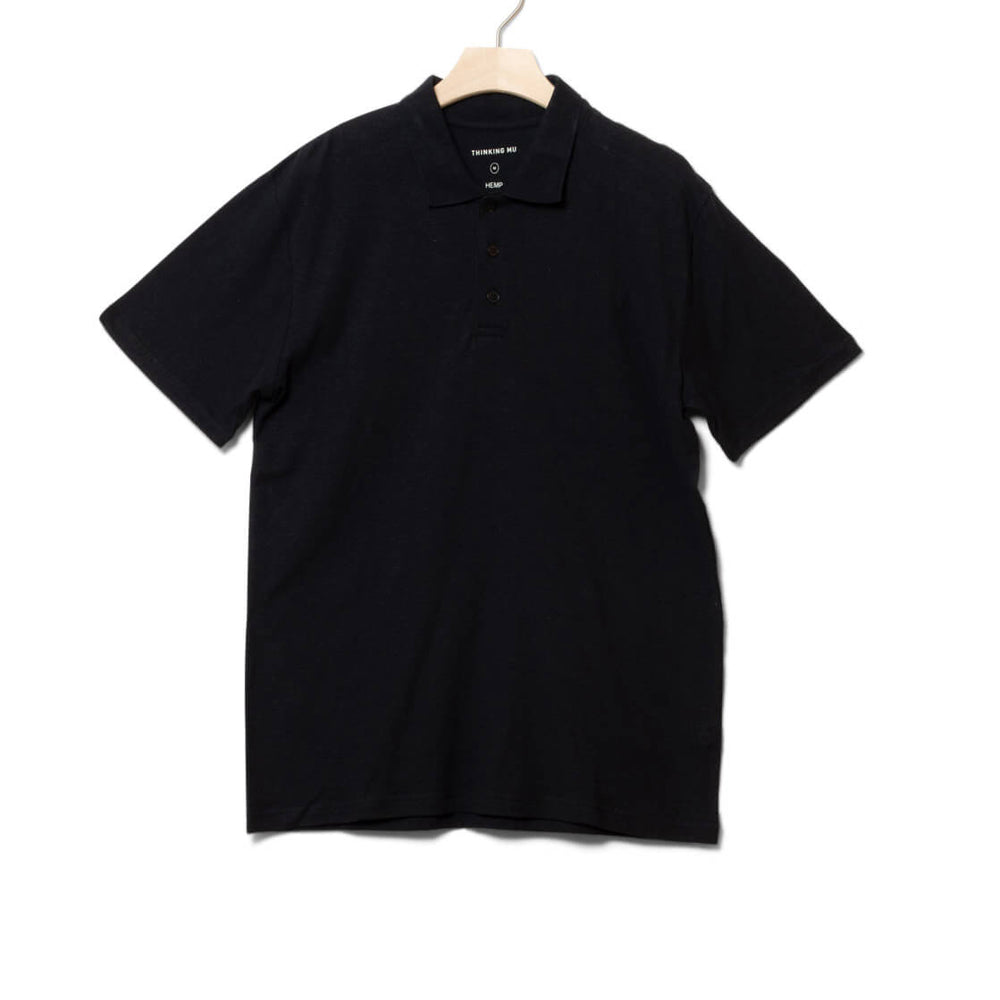 Thinking Mu T-Shirt Polo Hemp black