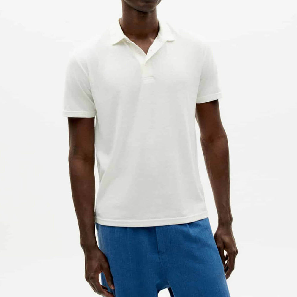 Thinking Mu T-Shirt Polo Hemp white ivory