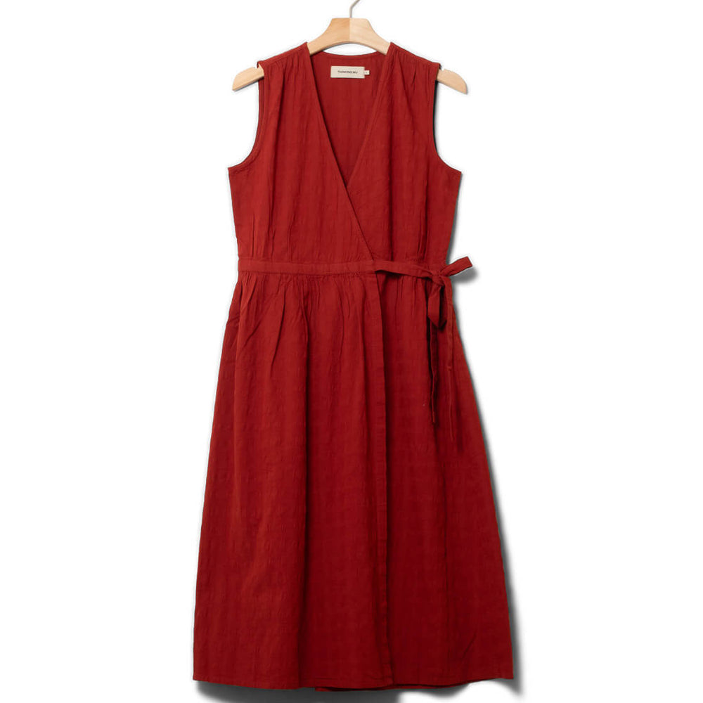 Thinking Mu W Dress Amapola red orangered cuadrito