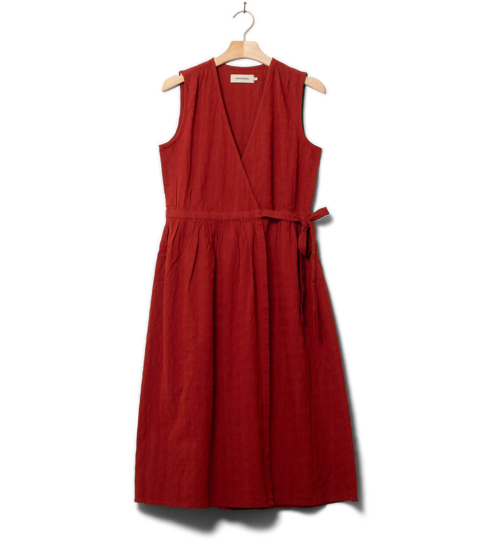 Thinking Mu W Dress Amapola red orangered cuadrito