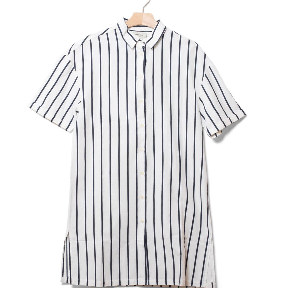 Thinking Mu W Dress Amber white stripped