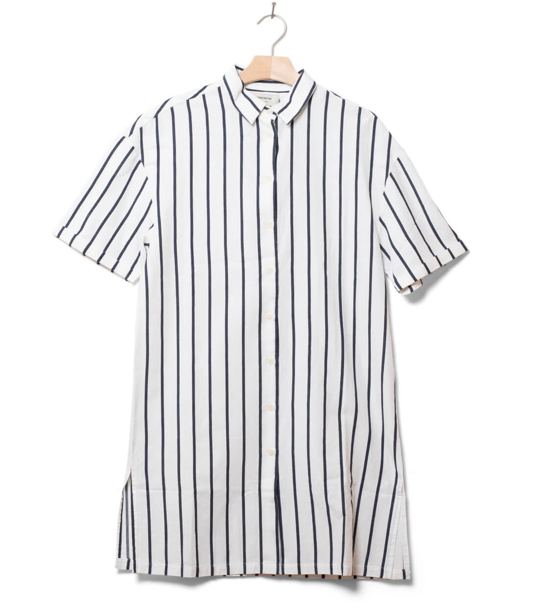 Thinking Mu W Dress Amber white stripped