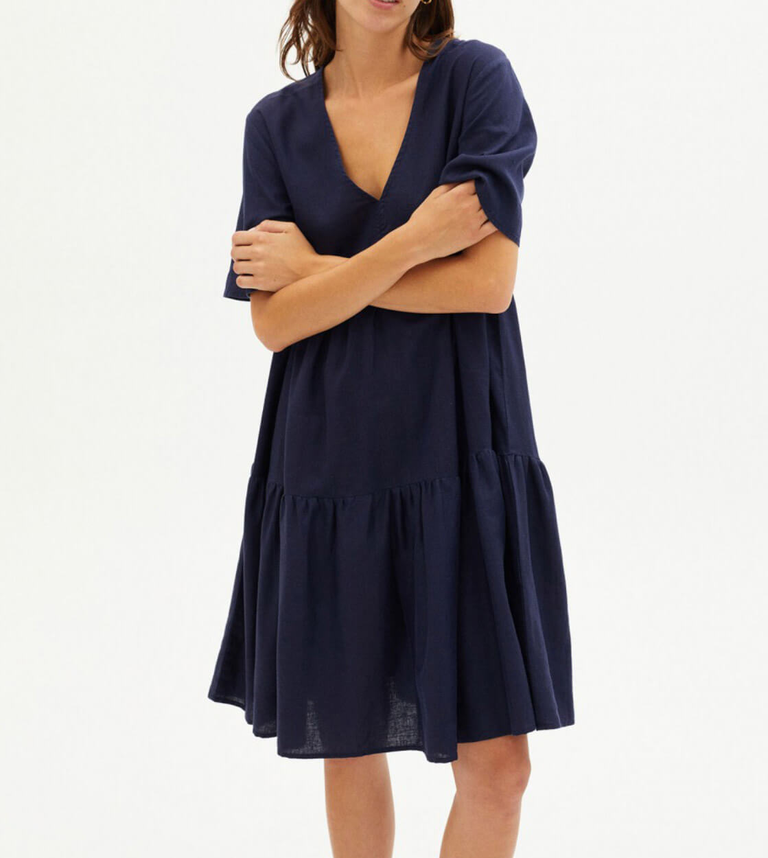 Thinking Mu W Dress Fresia blue navy