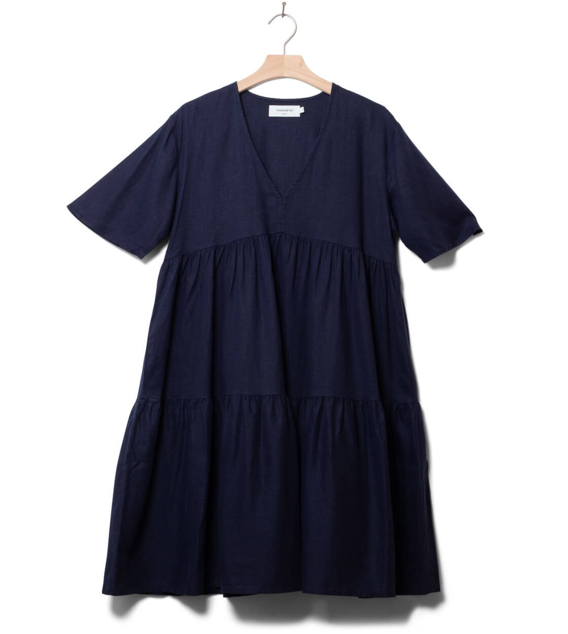 Thinking Mu W Dress Fresia blue navy