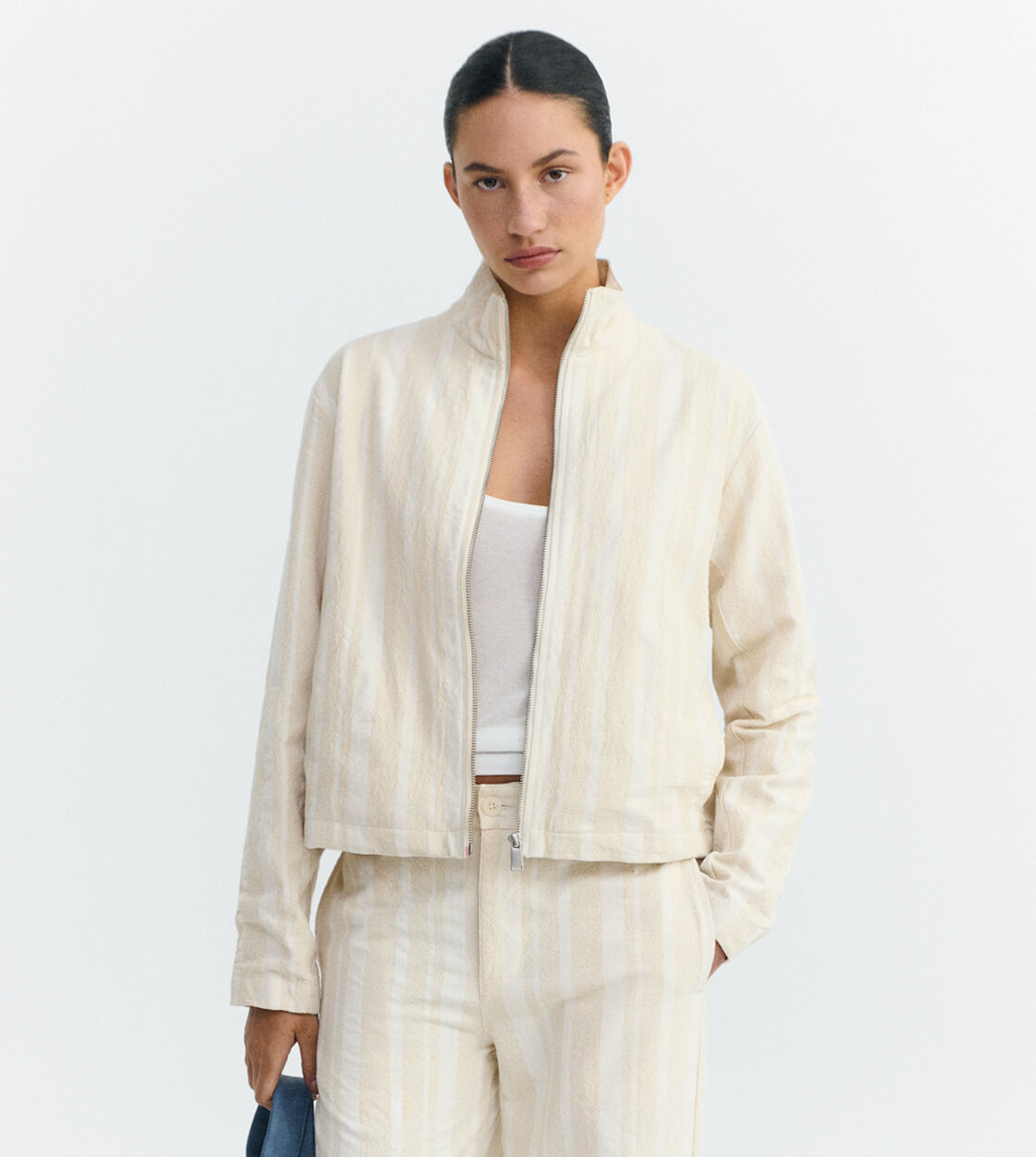 Thinking Mu W Jacket Ceci beige raw dappled