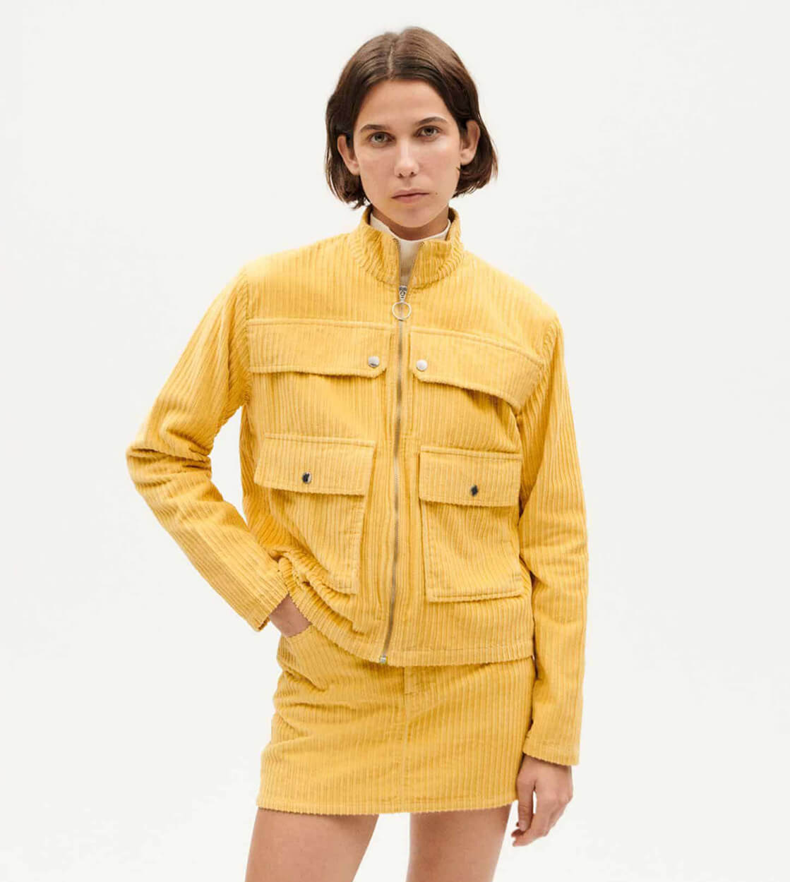 Thinking Mu W Jacket Celia yellow butter