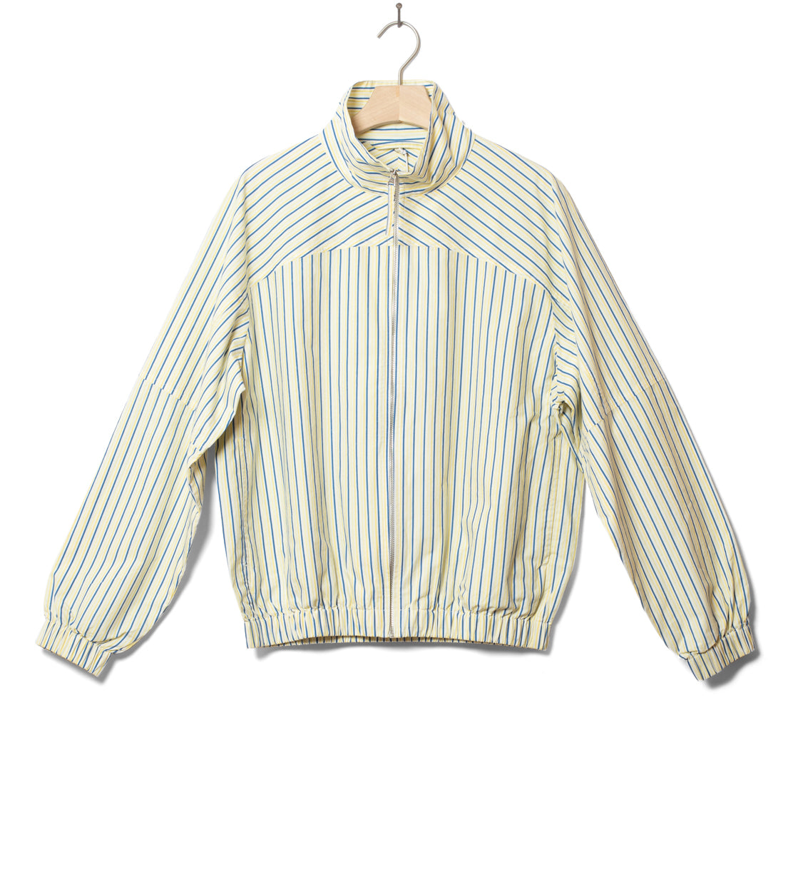 Thinking Mu W Jacket Monica white colliure stripes