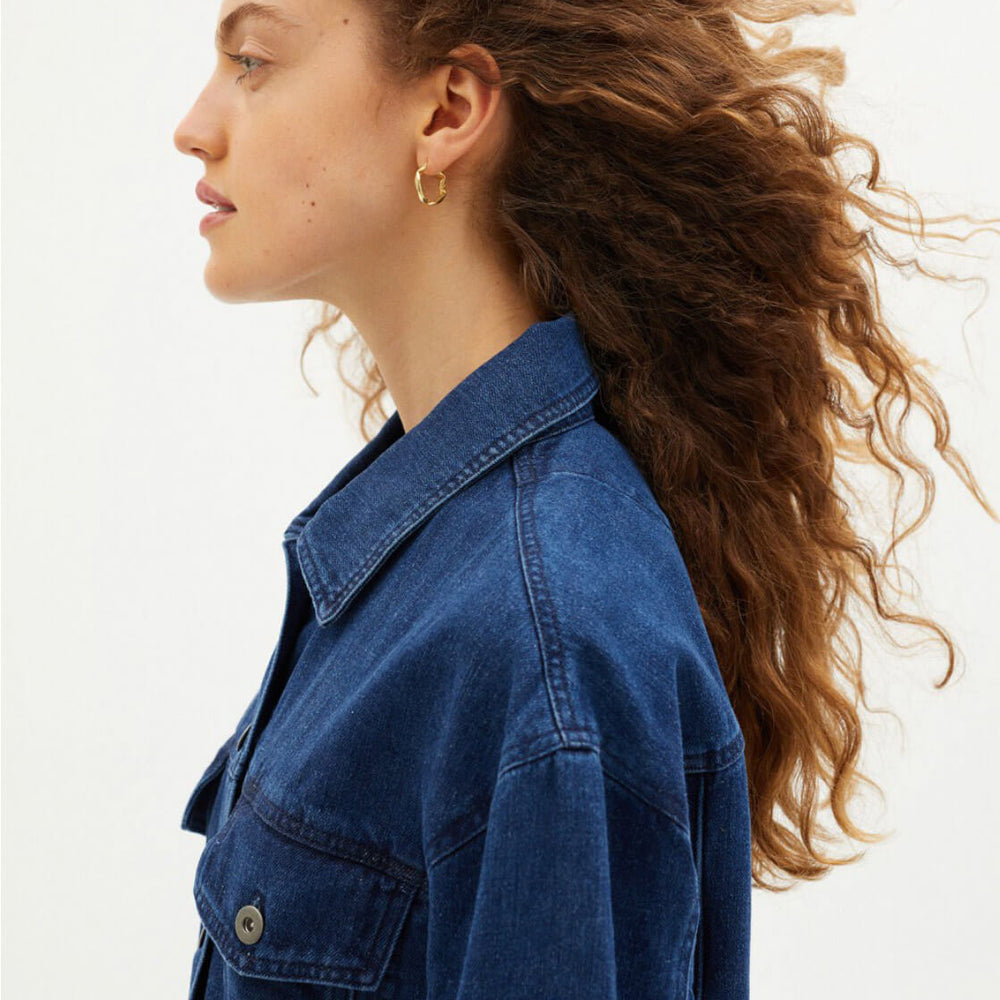 
                      
                        Thinking Mu W Jacket Phoebe blue hemp denim
                      
                    