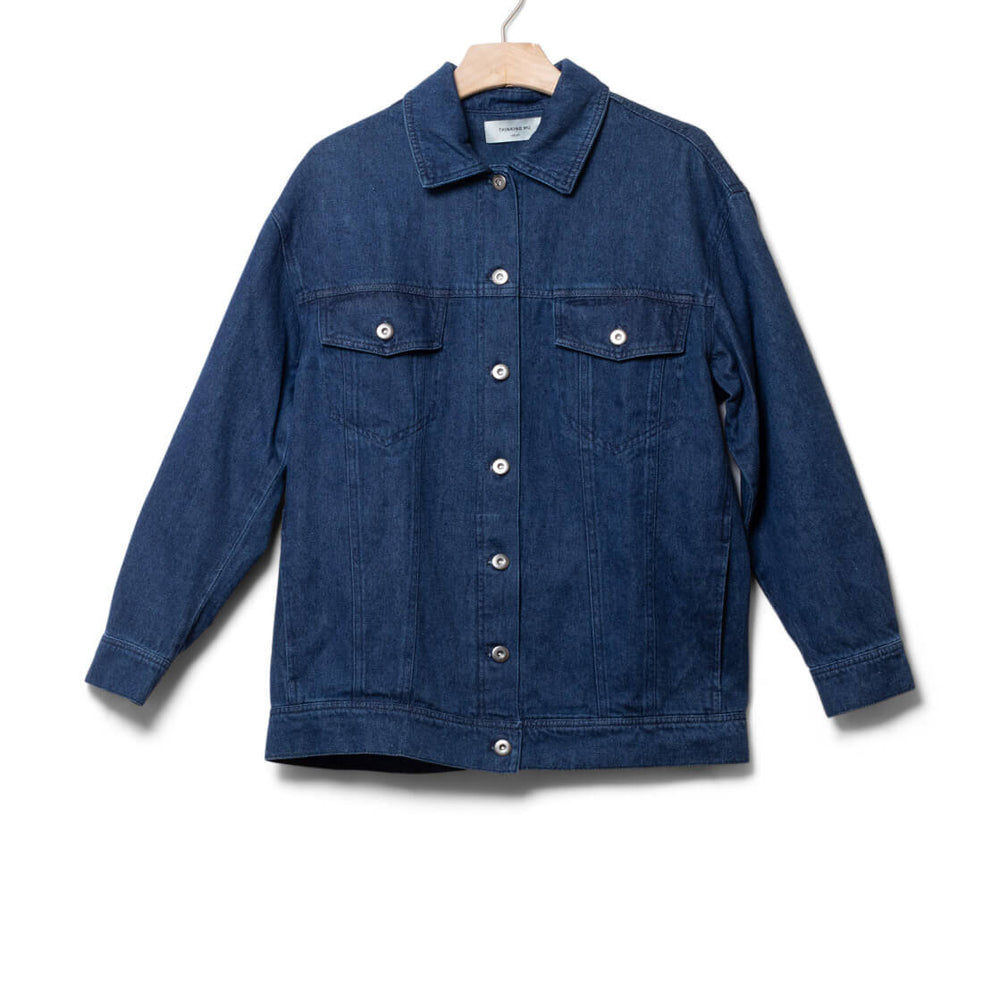 Thinking Mu W Jacket Phoebe blue hemp denim