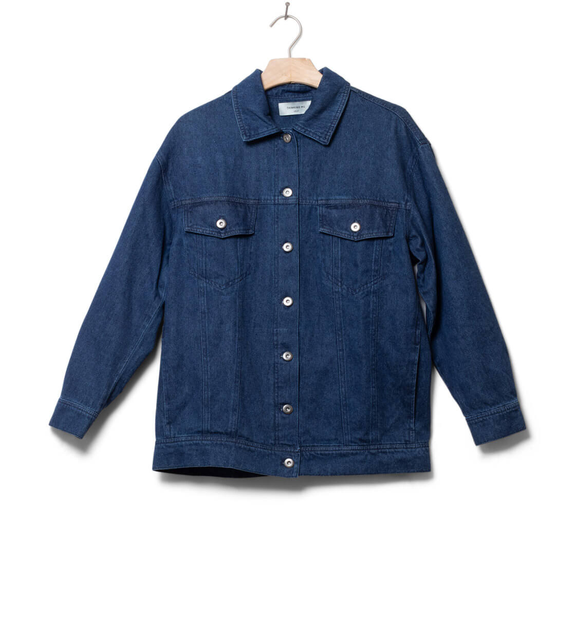 Thinking Mu W Jacket Phoebe blue hemp denim